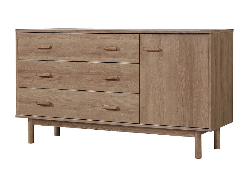 Melanie Dressoir 1 Deur 3 Laden Eiken Eiken
