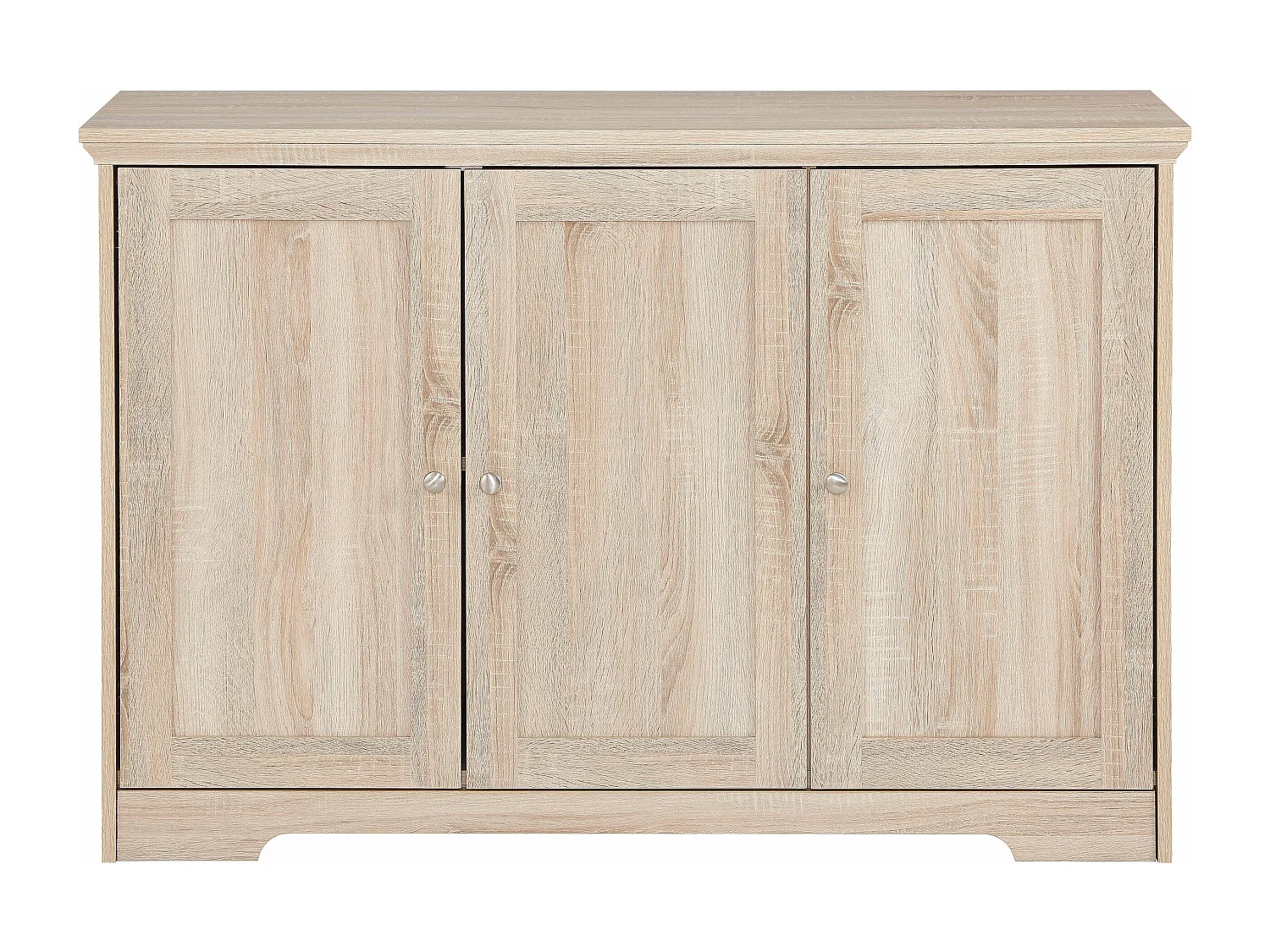 Nanna|Buffet avec 3 portes effet chêne