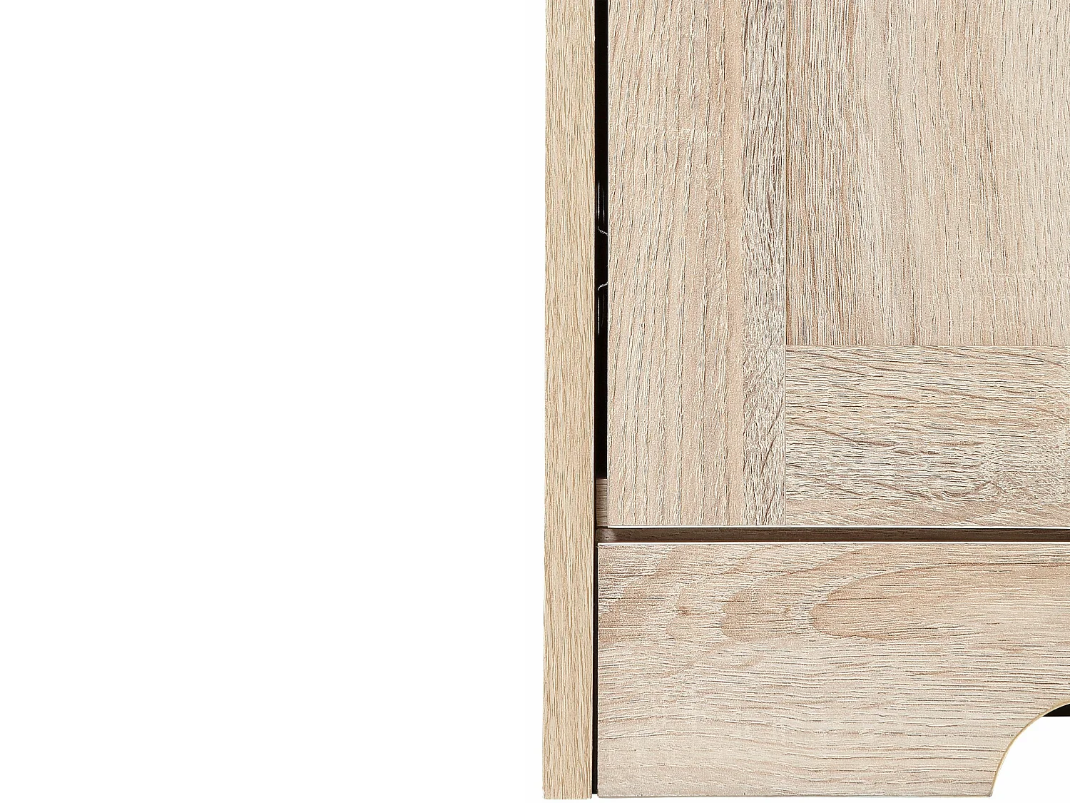 Nanna|Buffet avec 3 portes effet chêne