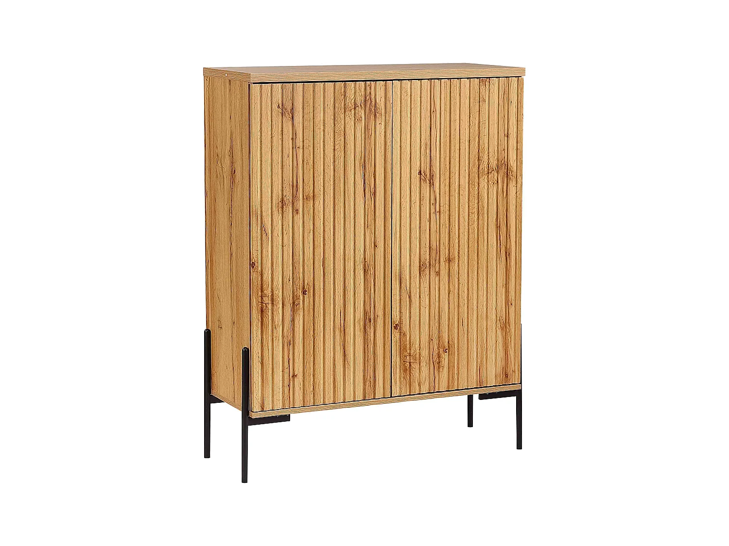 Charlie Highboard 2 deuren eiken zwart