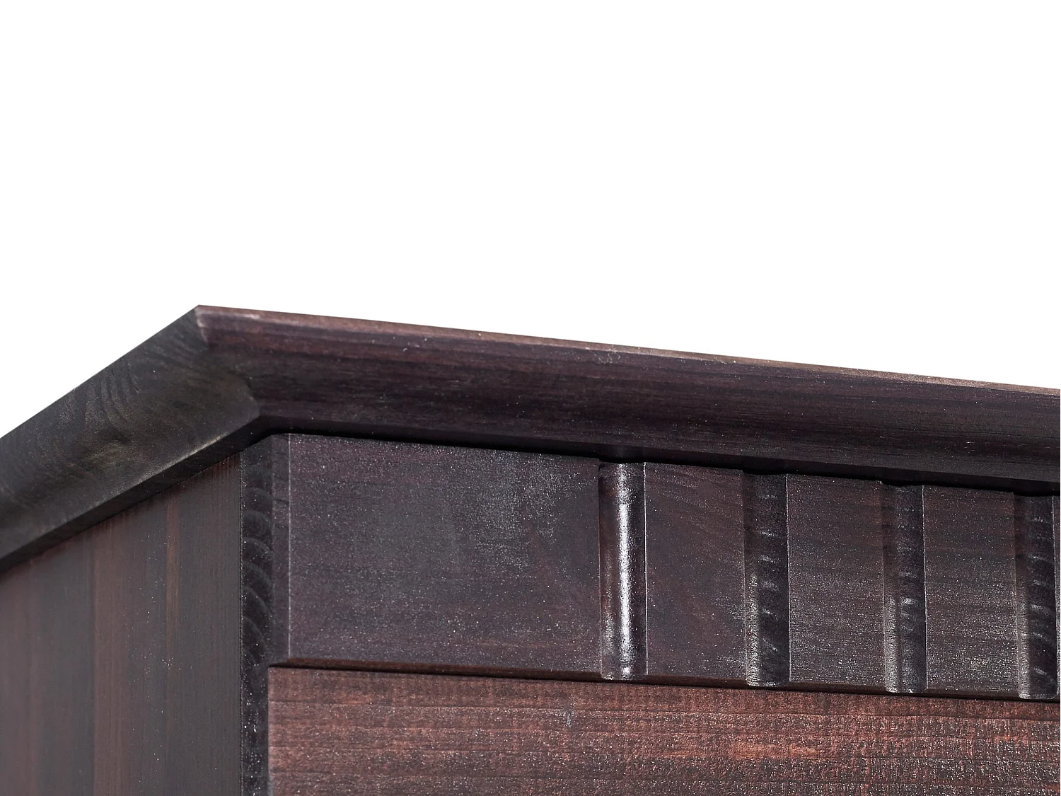 Lisa|Vitrine avec 1 porte + 1 porte en pin marron