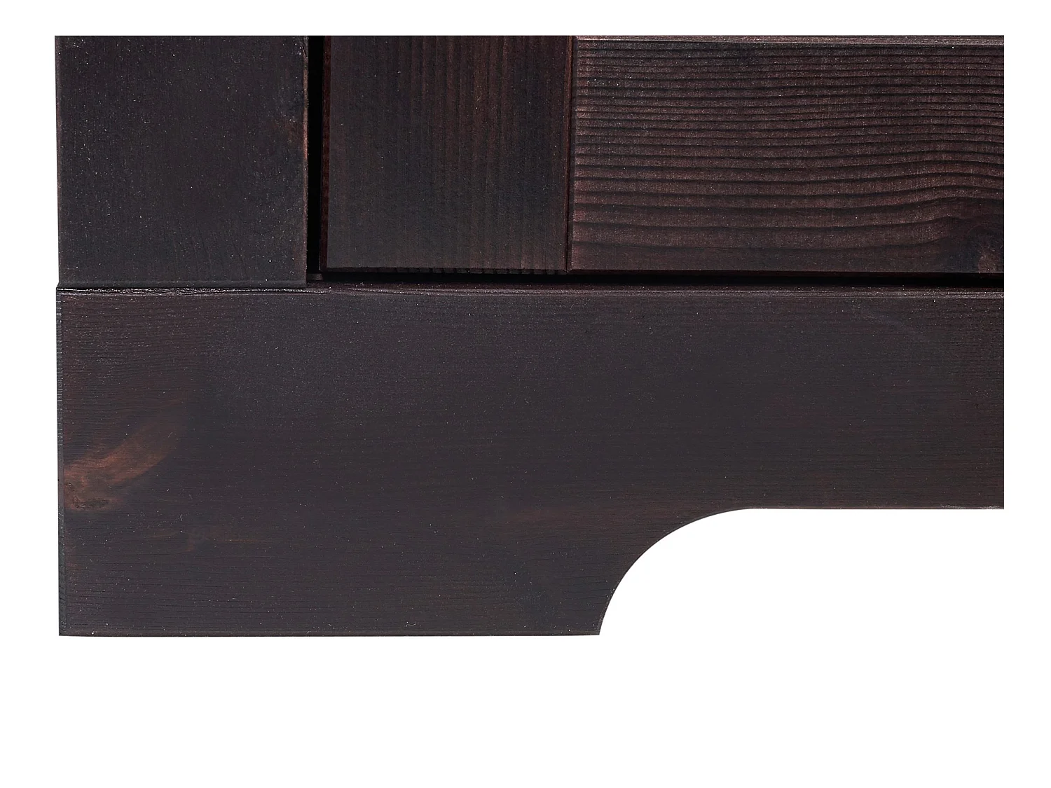 Lisa|Vitrine avec 1 porte + 1 porte en pin marron