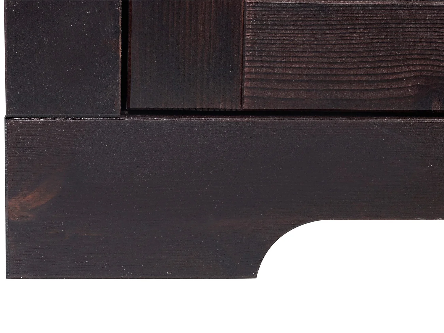 Lisa|Vitrine avec 1 porte + 1 porte en pin marron