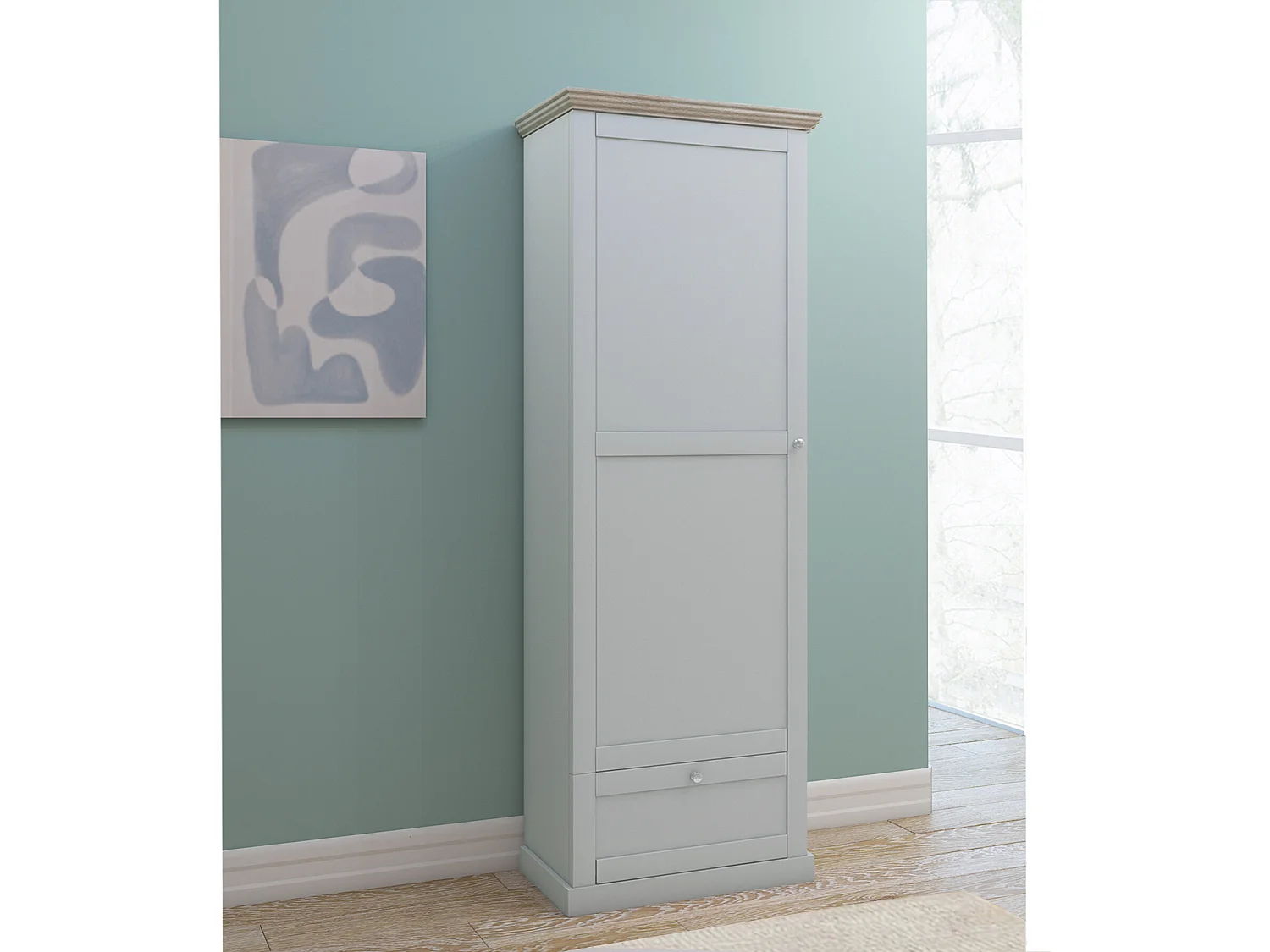 Kast 1 Deur Grijs Eiken