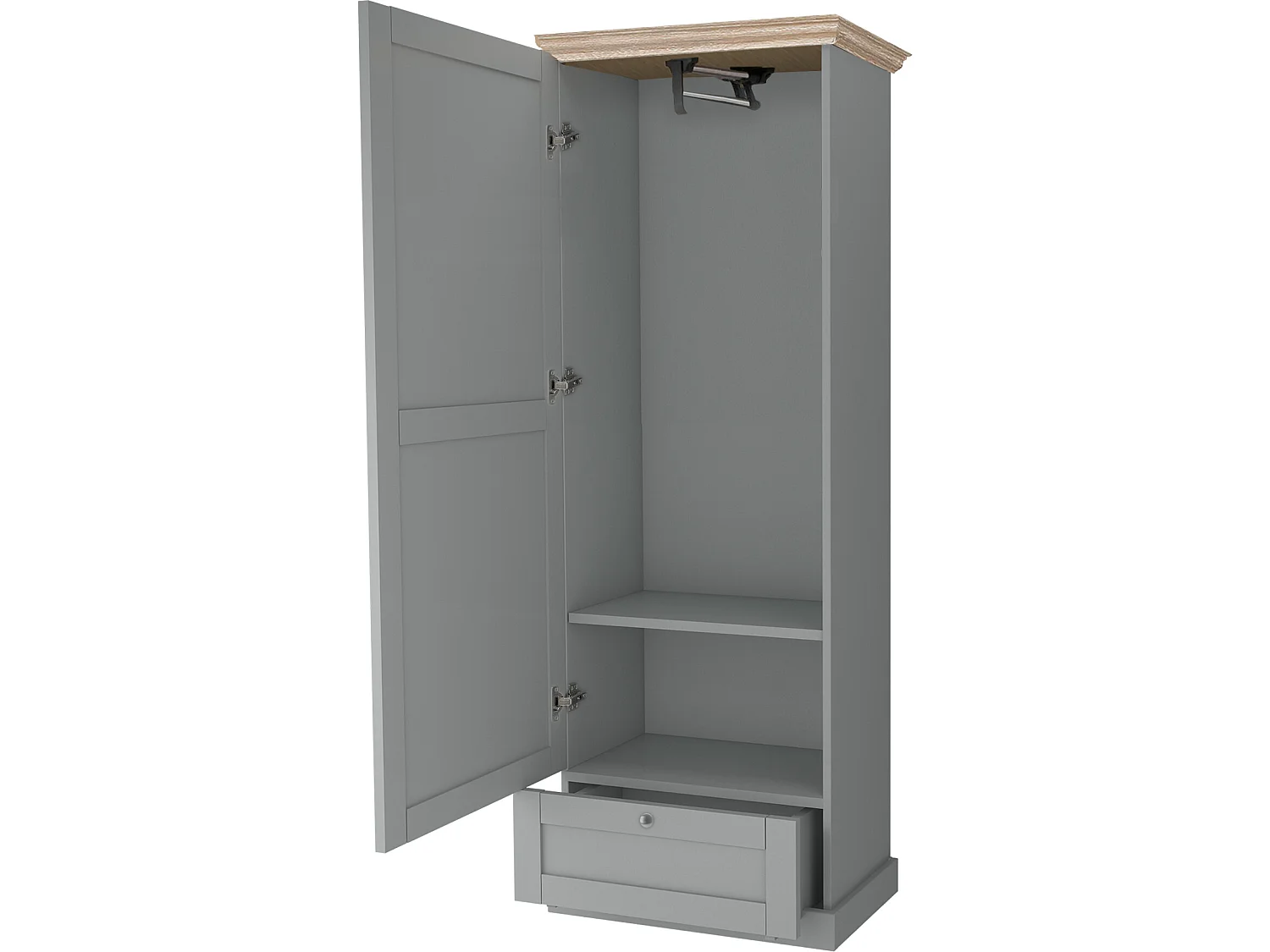 Kast 1 Deur Grijs Eiken