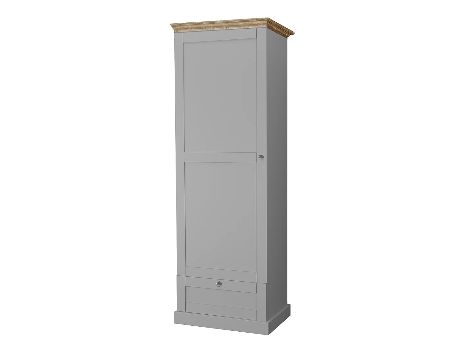 Binz | Armoire avec 1 porte en Gris / Chêne