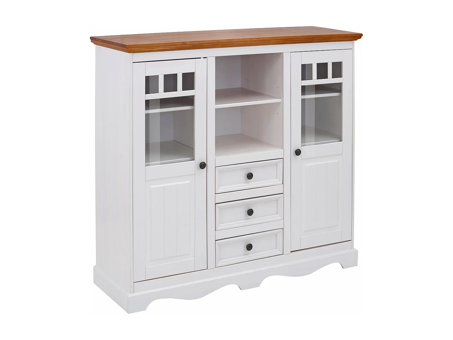 Melissa Highboard 2 Glassdoors 3 lades