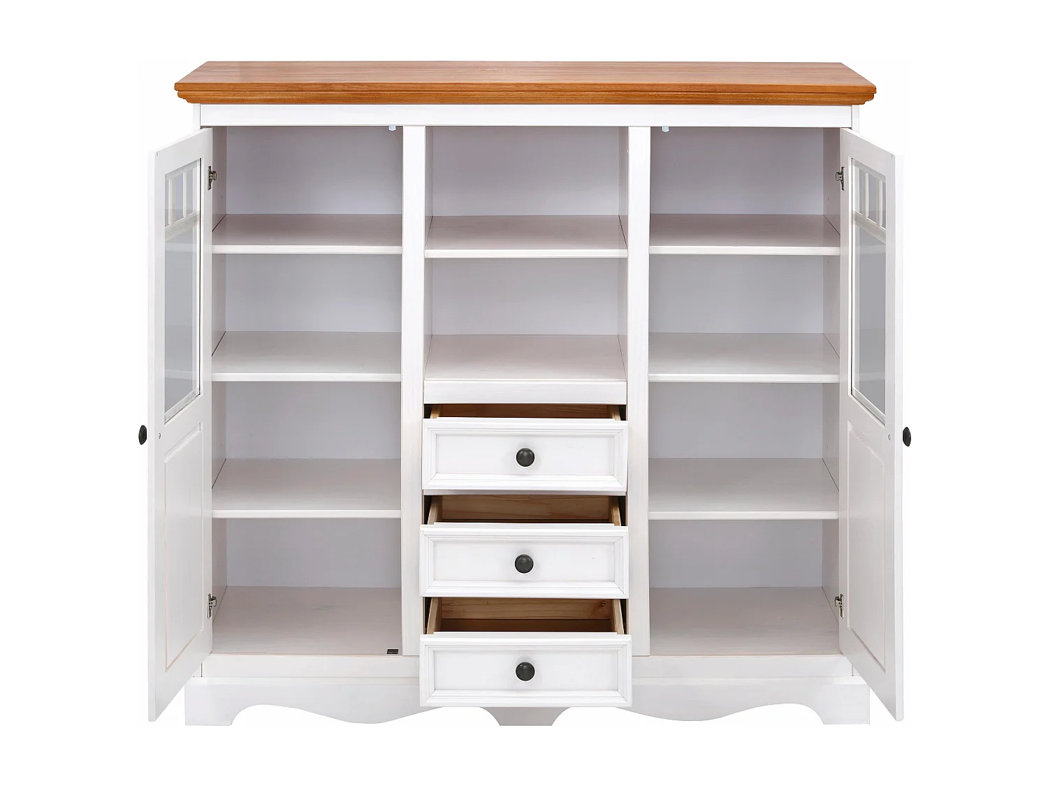 Melissa Highboard 2 Glassdoors 3 lades