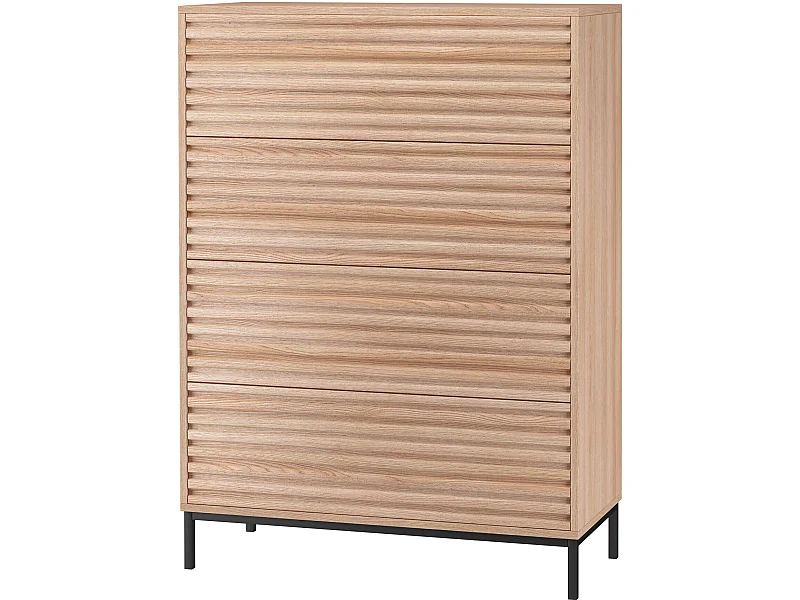 Cassettone con 4 cassetti Rovere