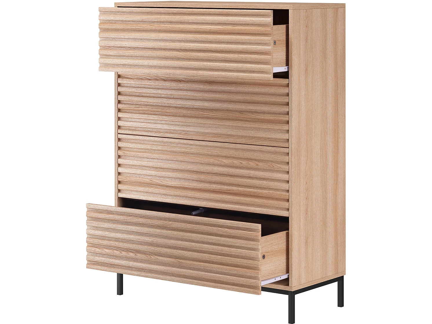 Celine | Cómoda com 4 Gavetas em Carvalho