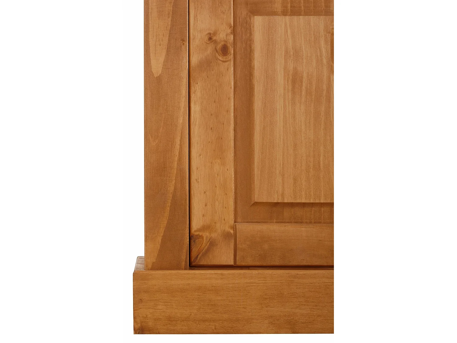 Selma|Vitrine avec 2 portes + 2 portes en pin nature