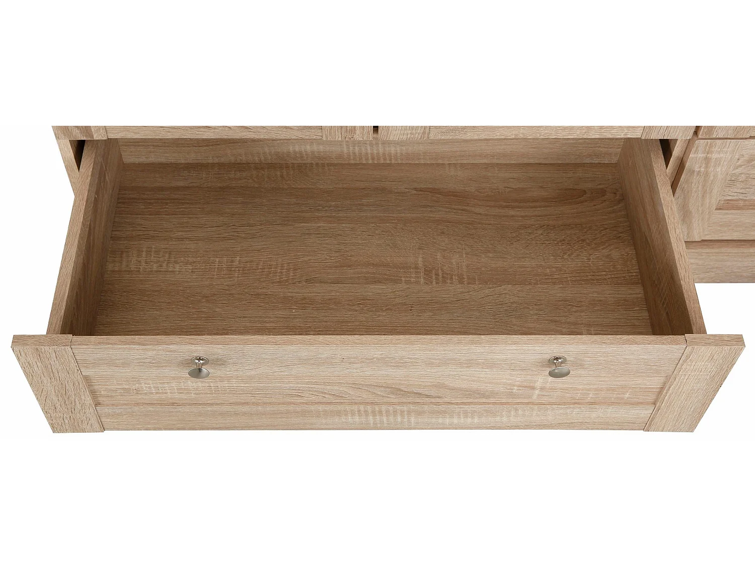 Binz|Armoire 2+1 portes 2 tiroirs Chêne