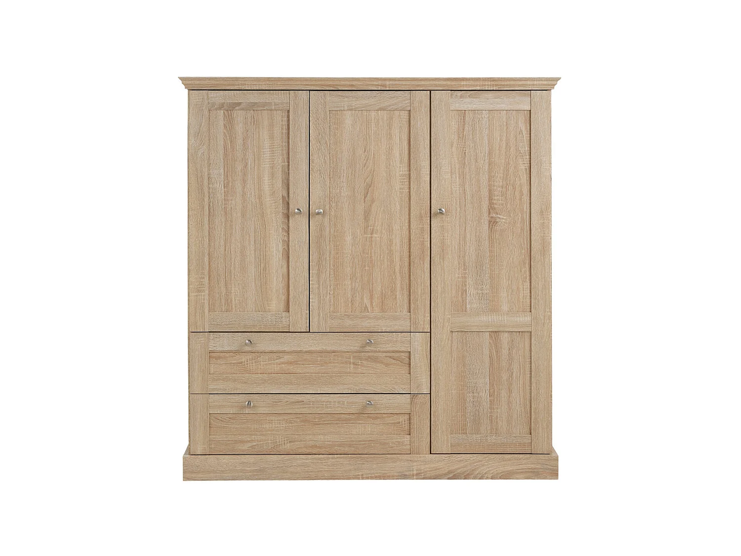 Binz|Armoire 2+1 portes 2 tiroirs Chêne