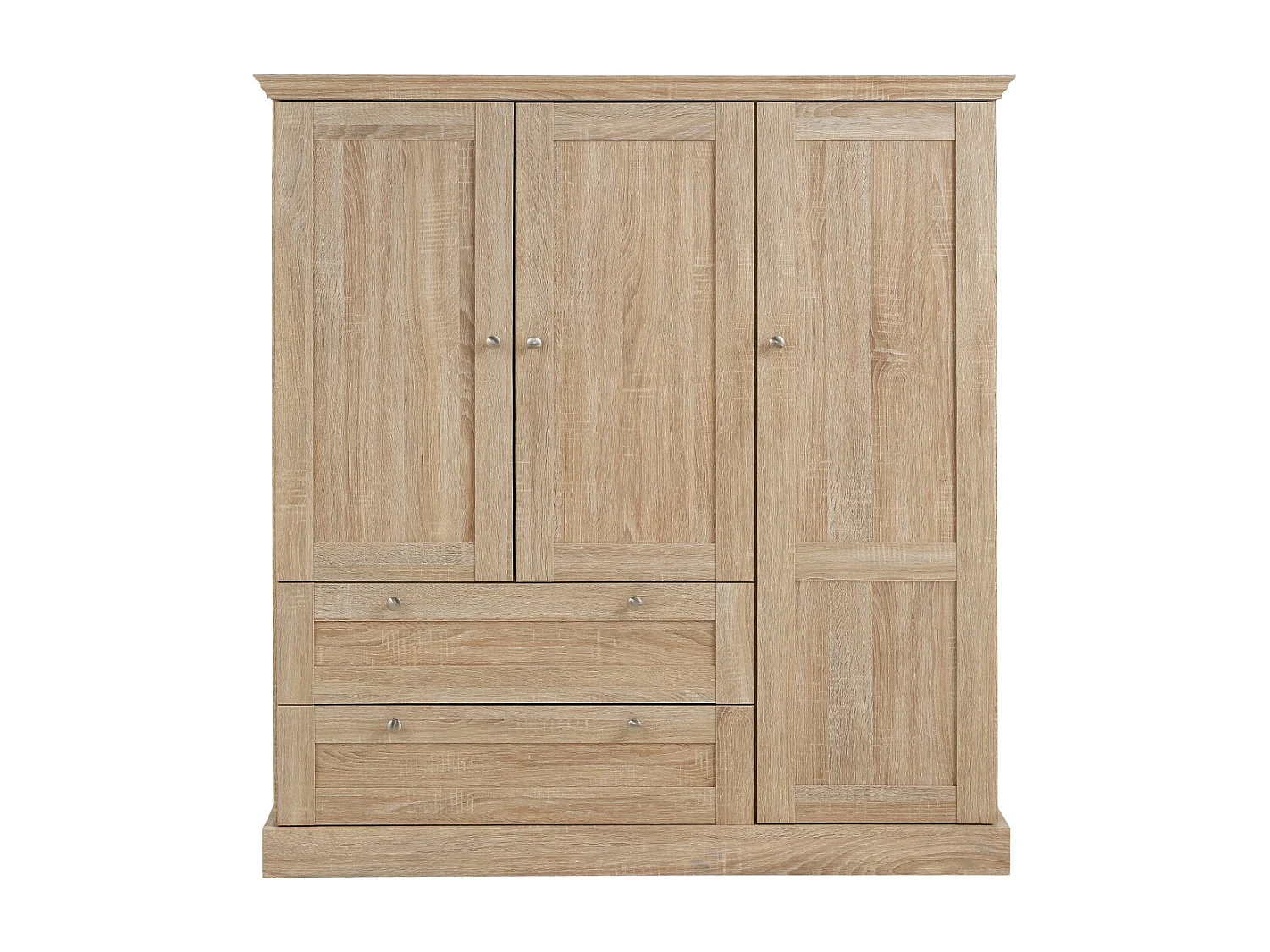 Binz|Armoire 2+1 portes 2 tiroirs Chêne