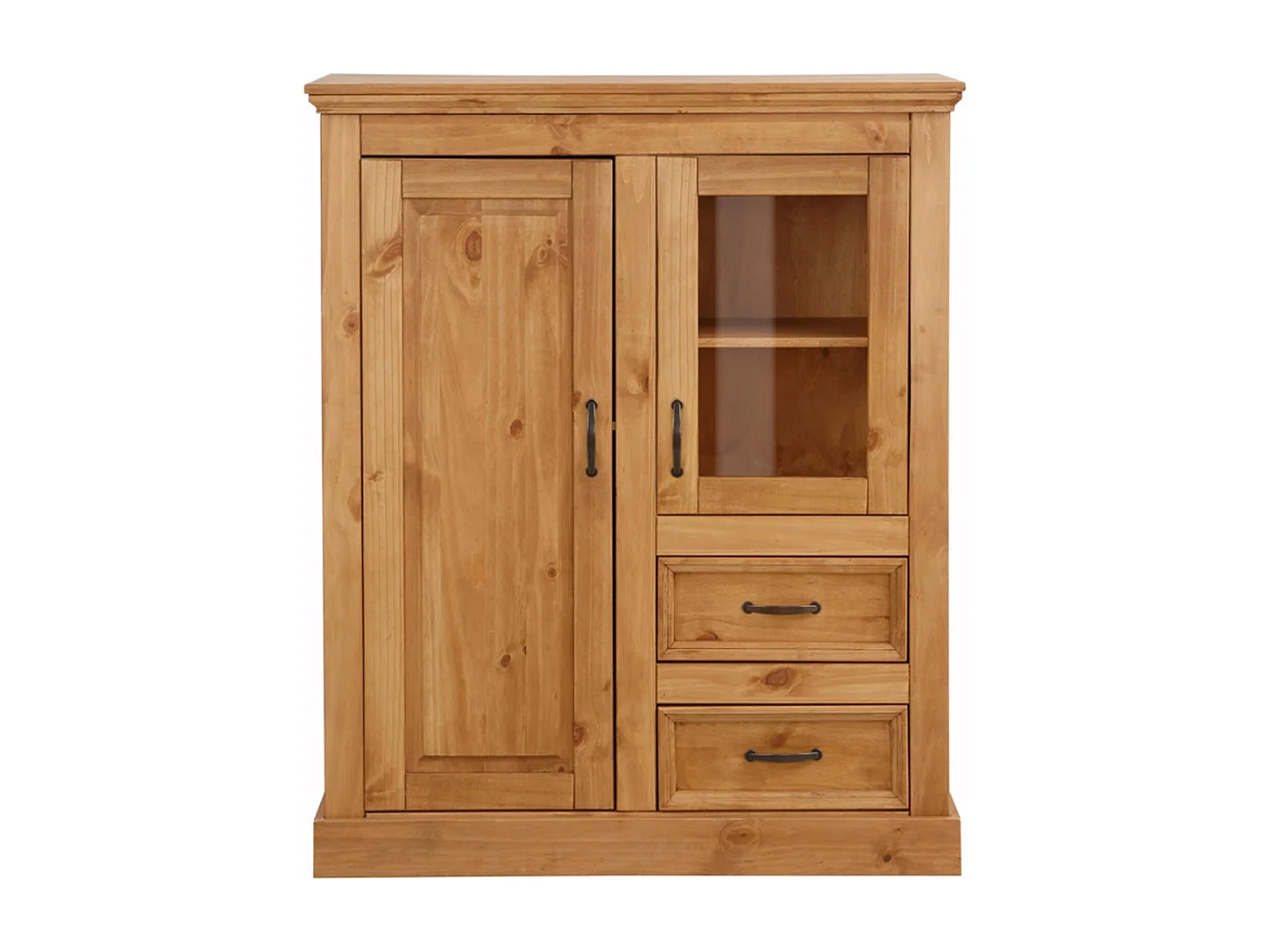 Selma|Buffet avec 2 portes 2 tiroirs en pin