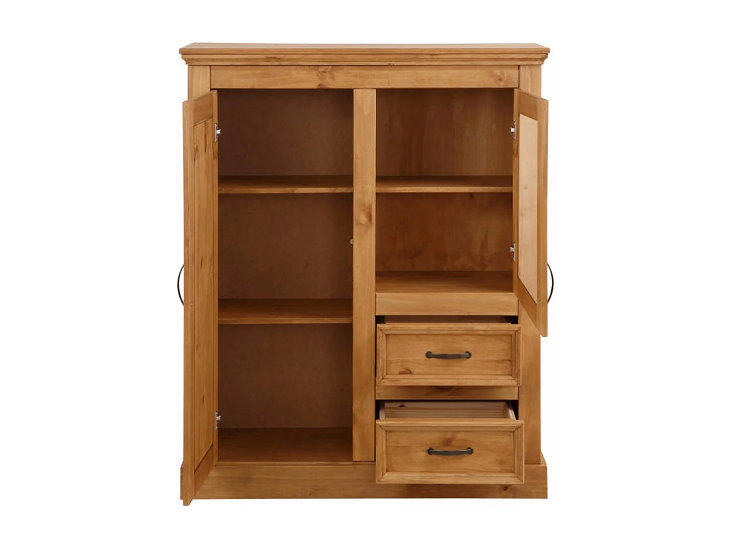 Selma|Buffet avec 2 portes 2 tiroirs en pin