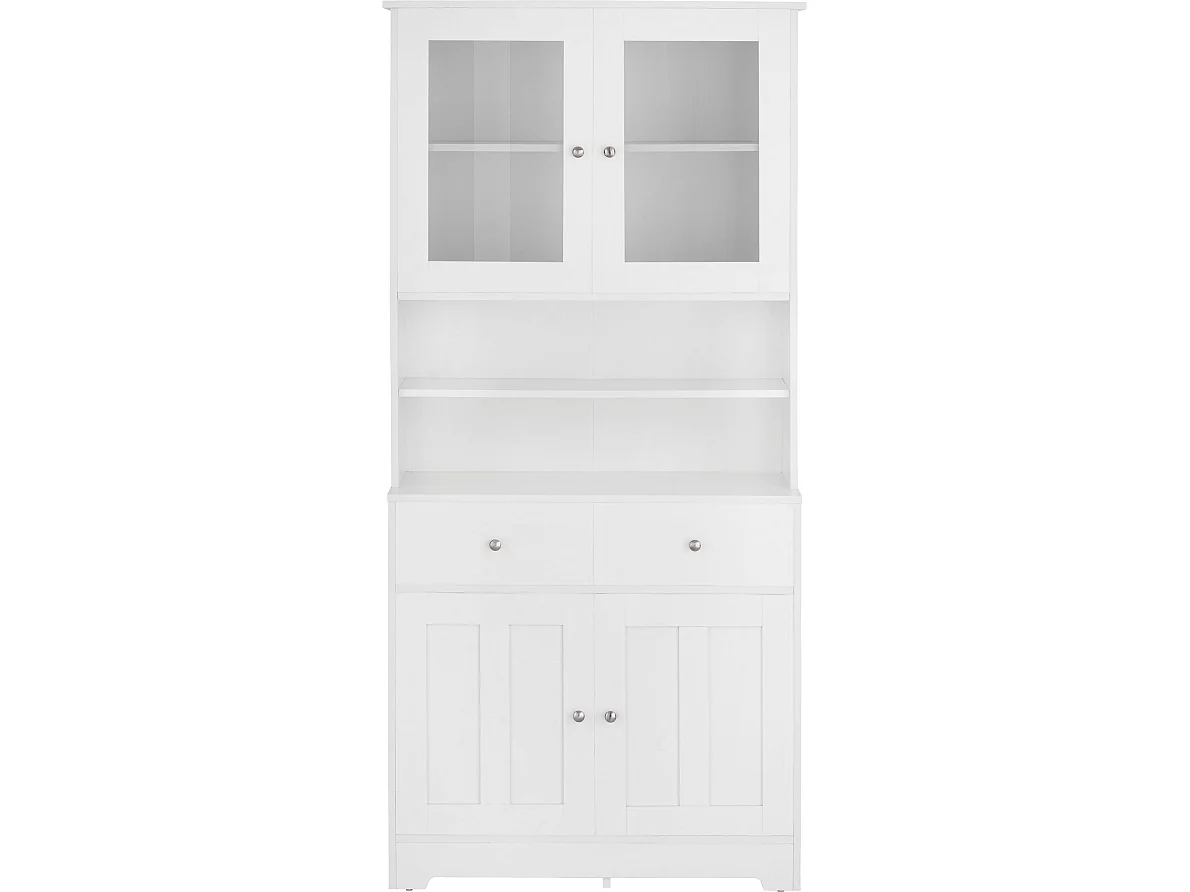 Kate|Buffet avec 2+2 portes en effet bois blanc