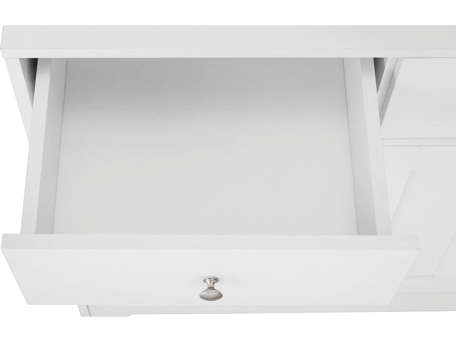 Kate|Buffet avec 2+2 portes en effet bois blanc