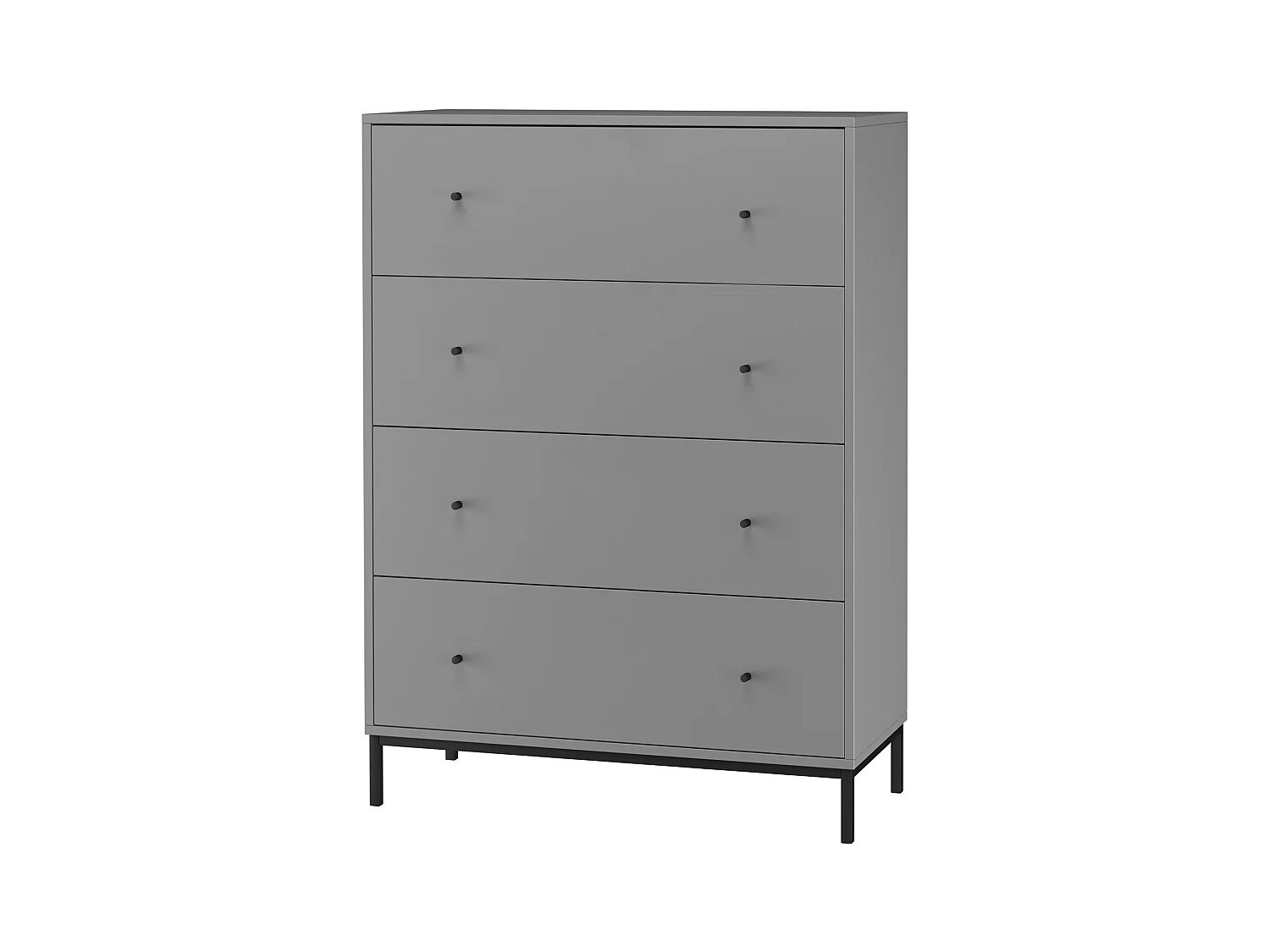 Commode avec 4 tiroirs Gris
