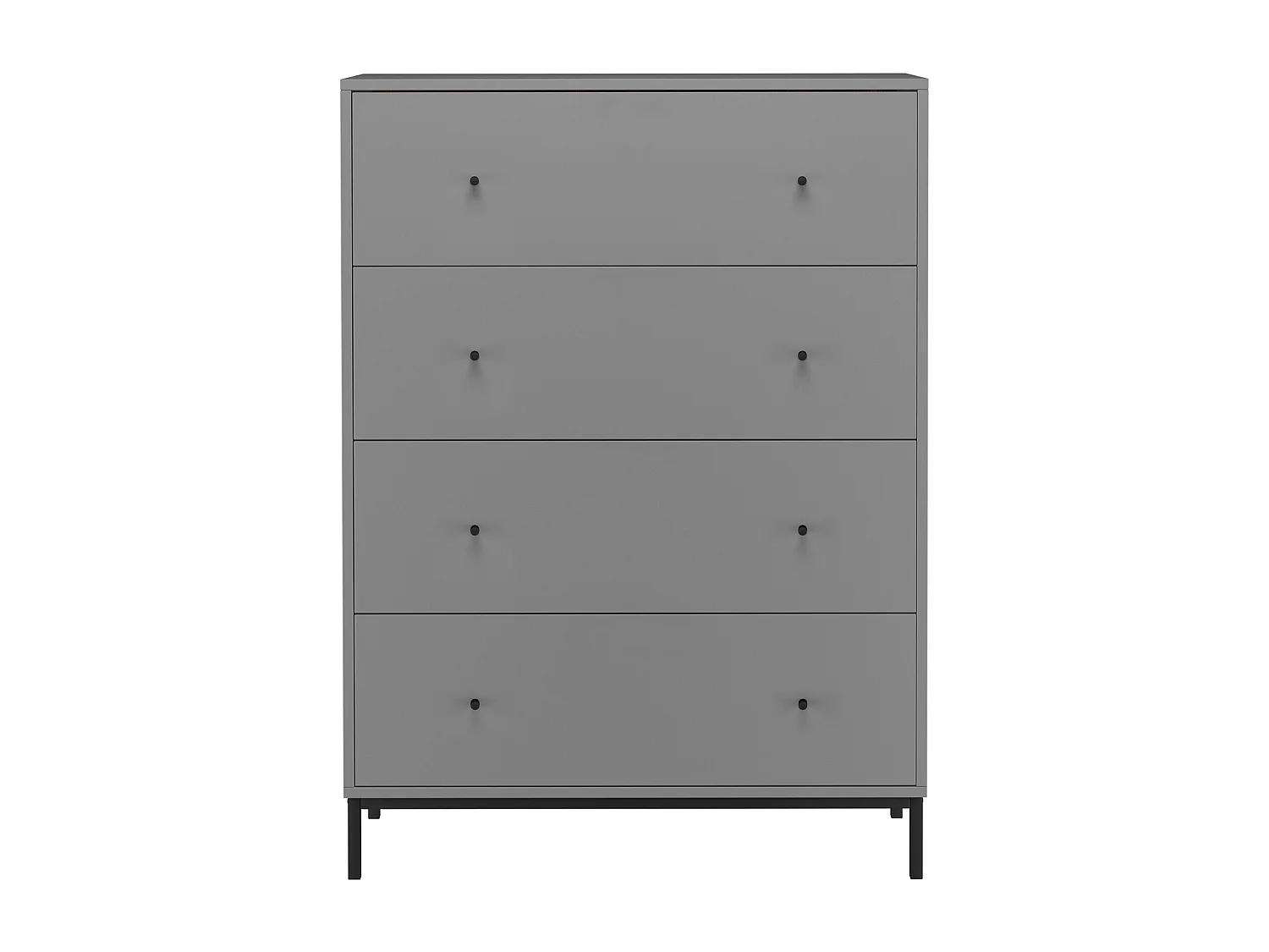 Commode avec 4 tiroirs Gris