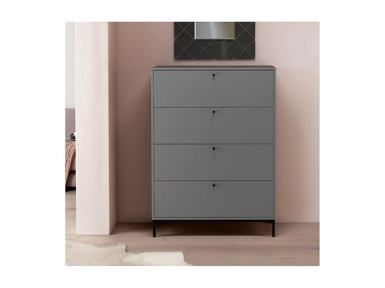 Commode 4 Laden Grijs