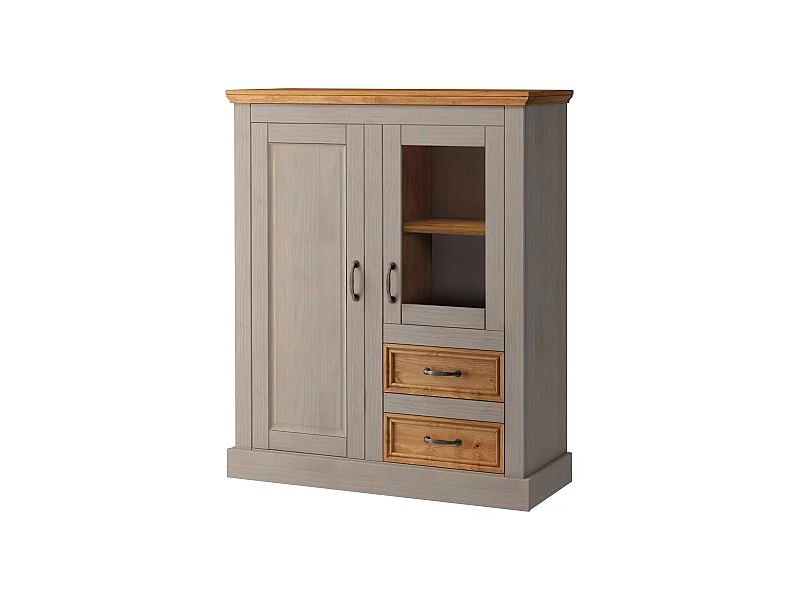 Selma|Cabinet 1 Glassdoor 1 Porte 2 Tiroirs