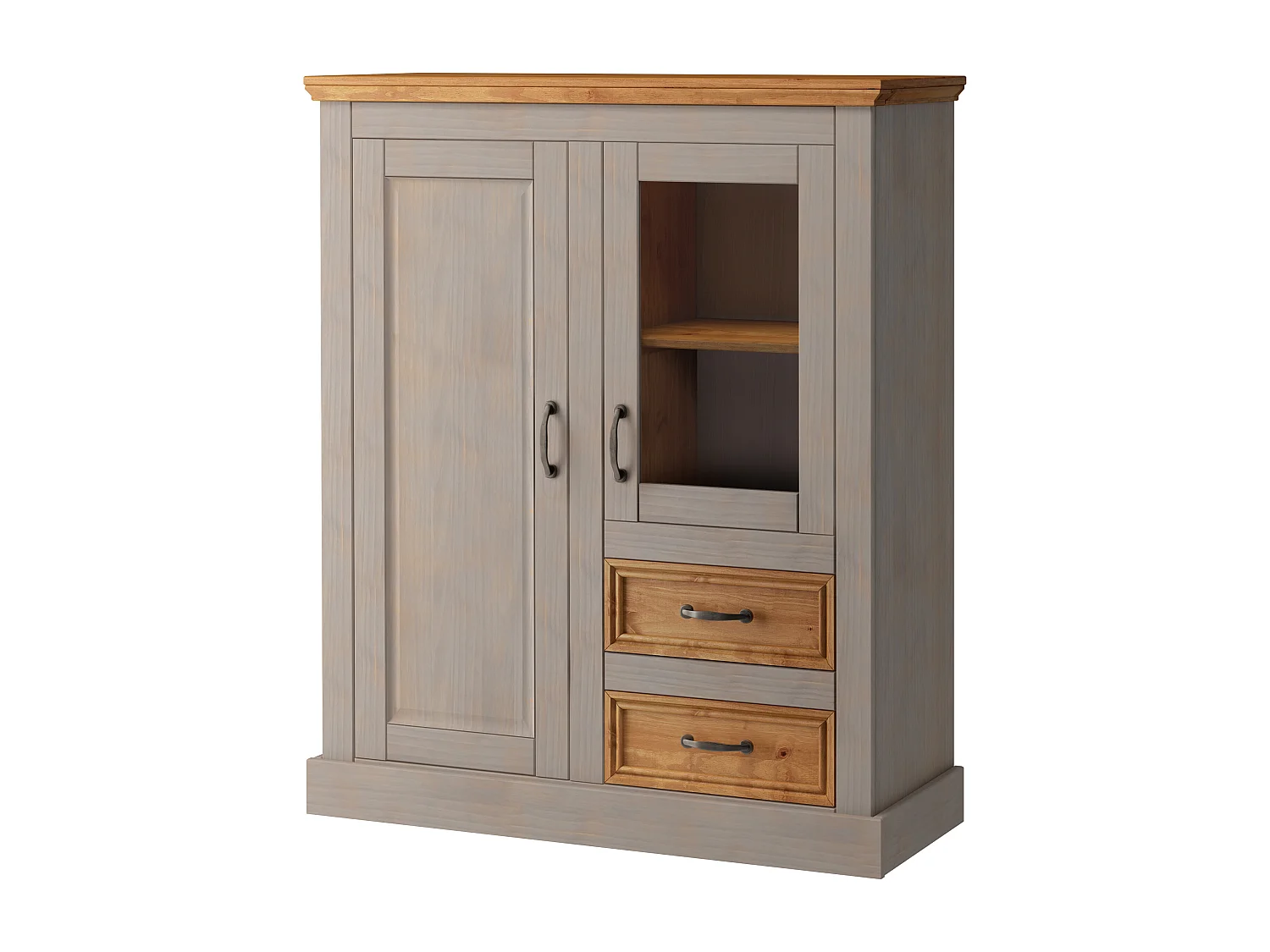 Selma|Cabinet 1 Glassdoor 1 Porte 2 Tiroirs