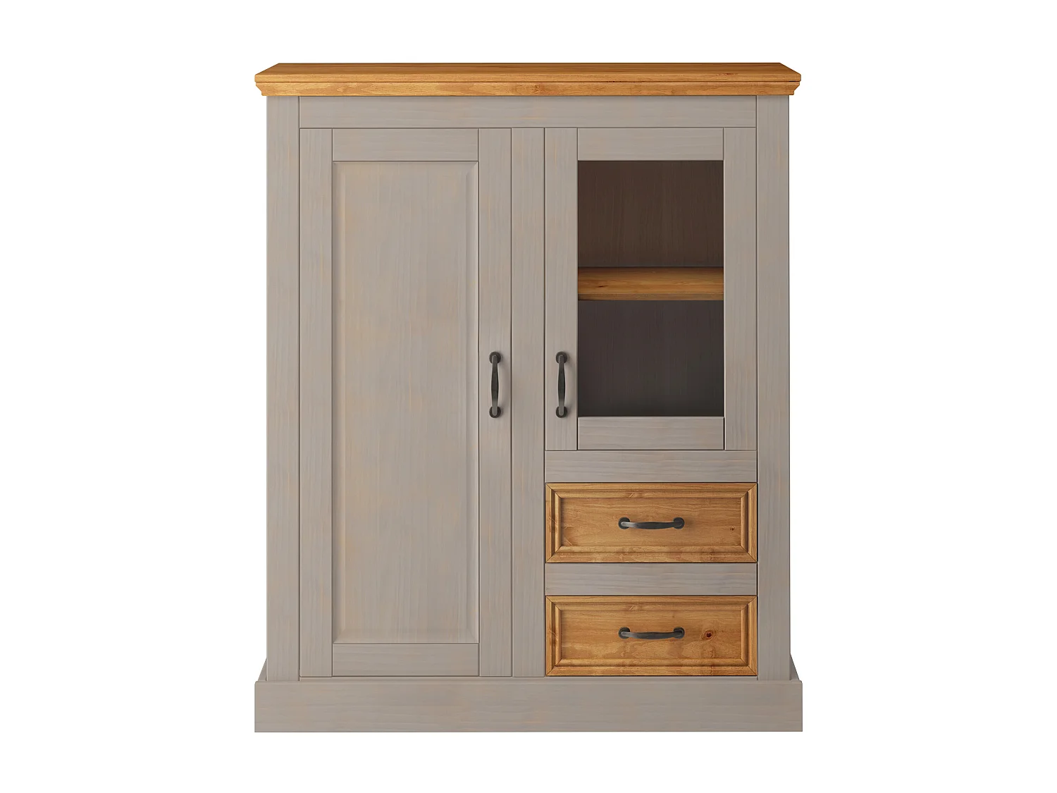 Selma|Cabinet 1 Glassdoor 1 Porte 2 Tiroirs