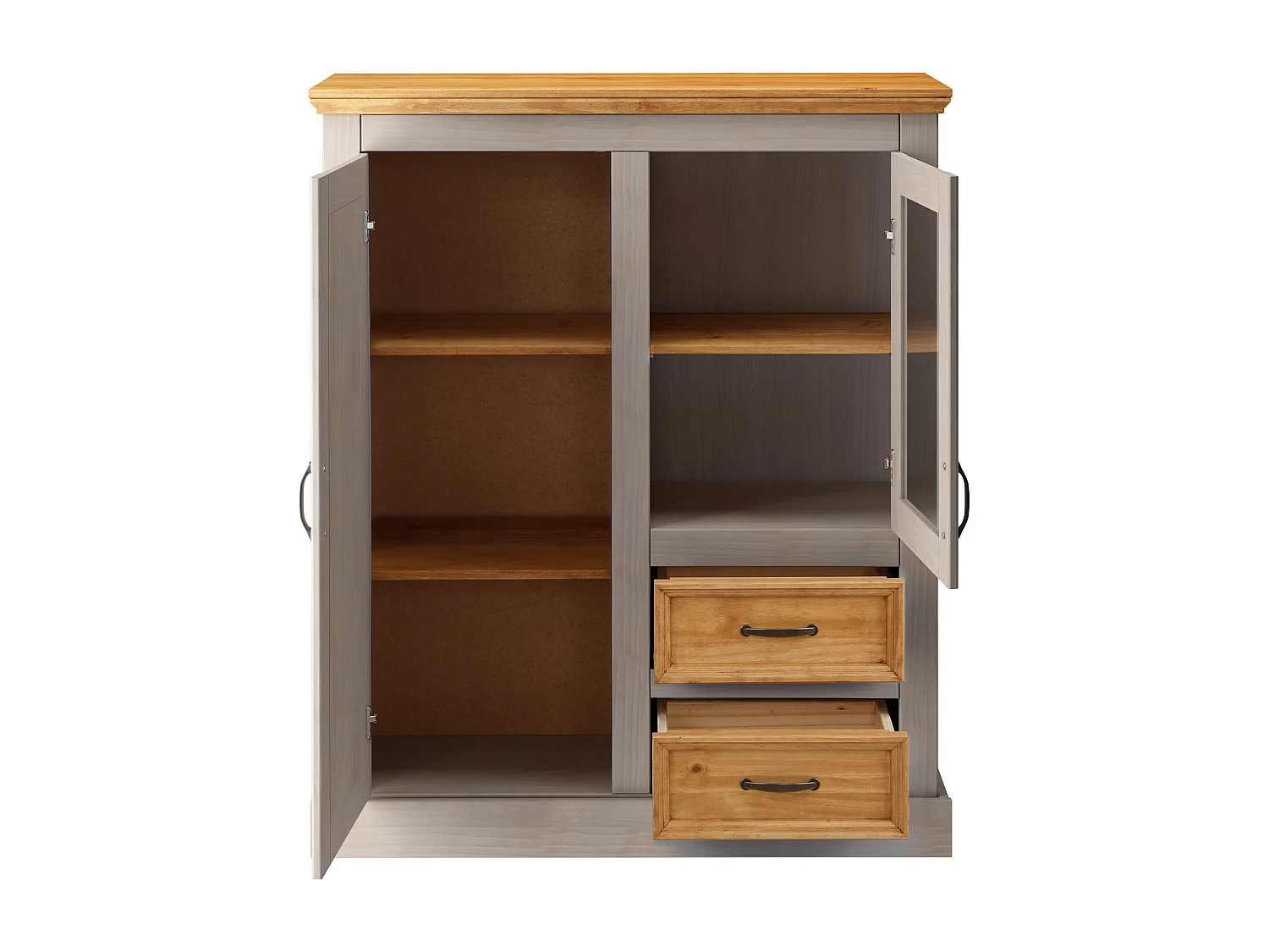 Selma|Cabinet 1 Glassdoor 1 Porte 2 Tiroirs