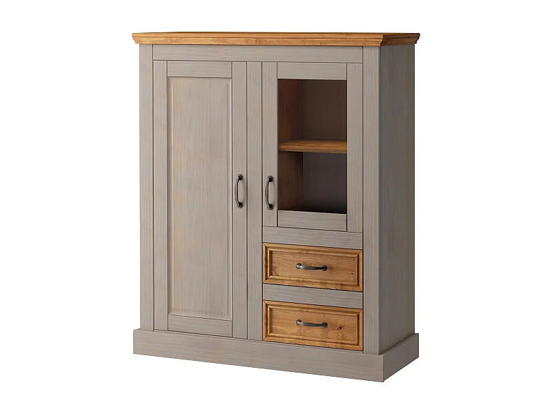 Selma|Cabinet 1 Glassdoor 1 Porte 2 Tiroirs