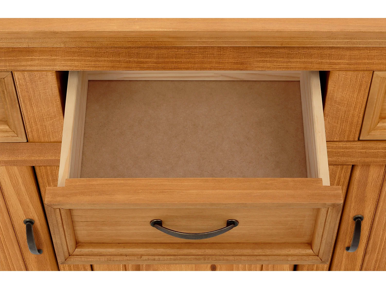 Selma buffetkast 3 deuren 3 lades 2 glazen deur 1 lade