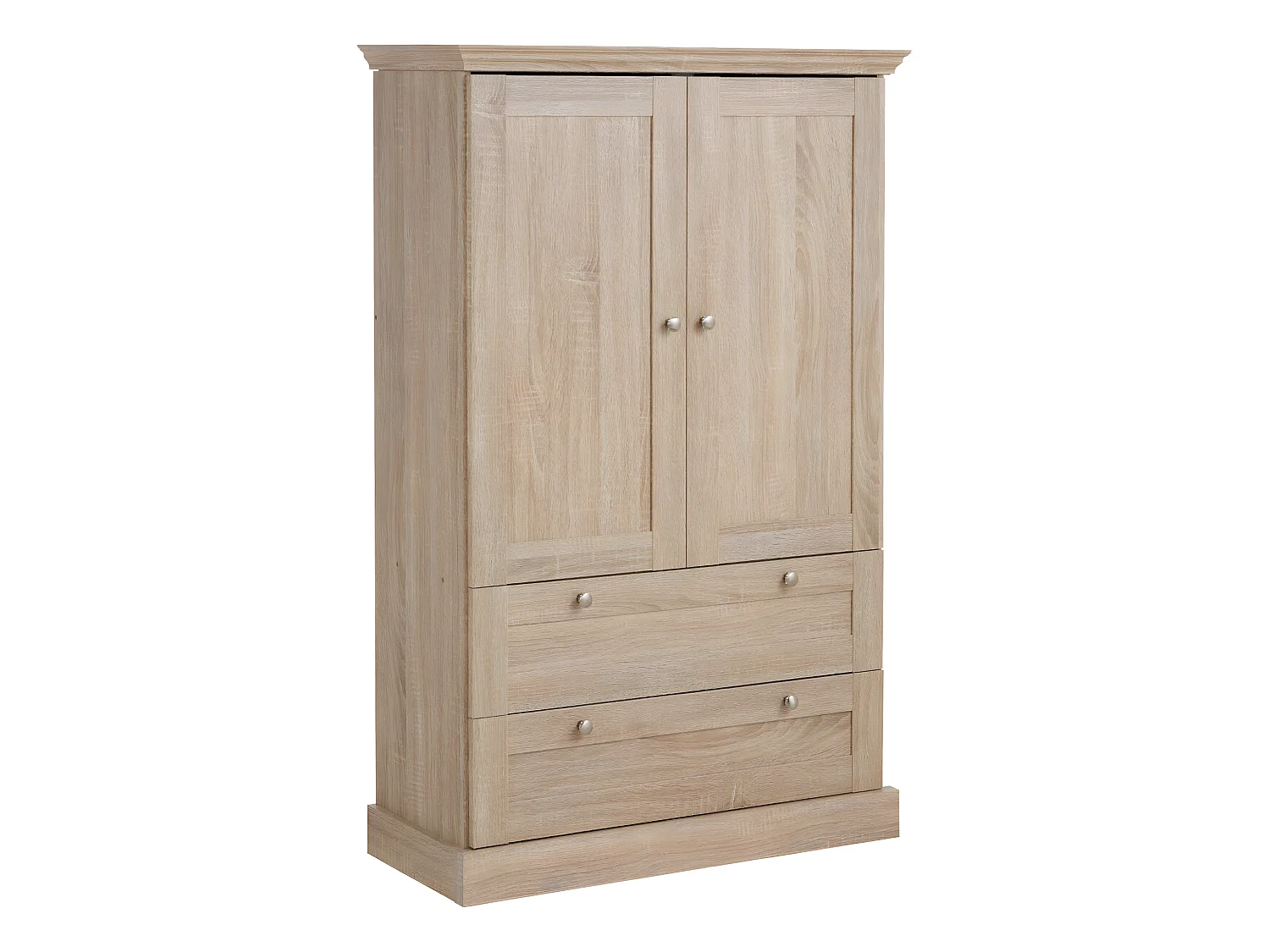 Binz|Armoire 2 portes 2 portes Chêne 3 portes