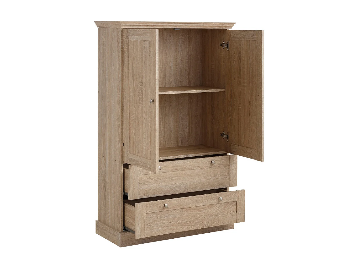 Binz|Armoire 2 portes 2 portes Chêne 3 portes