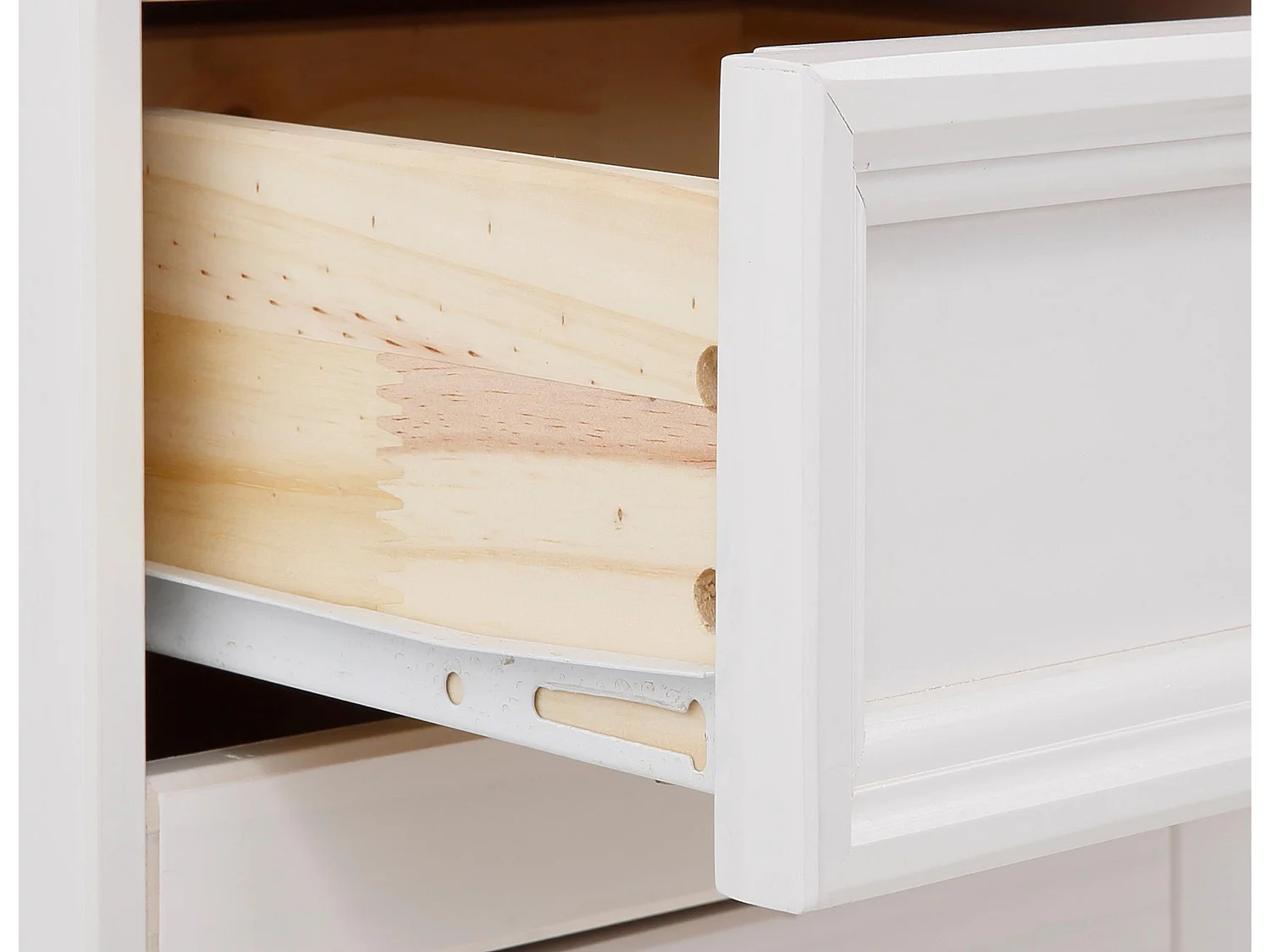 Melissa|Buffet avec 4 portes et 2 tiroirs en pin blanc