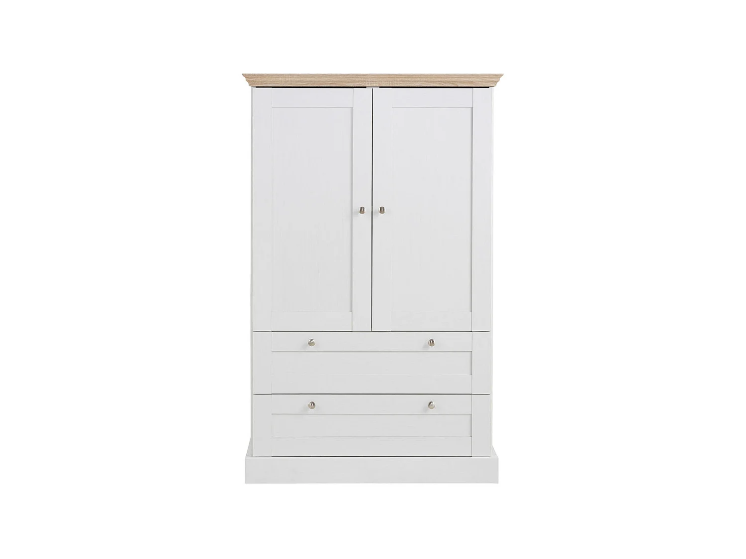 Binz|Armoire 2 portes 2 portes Chêne blanc 3 portes