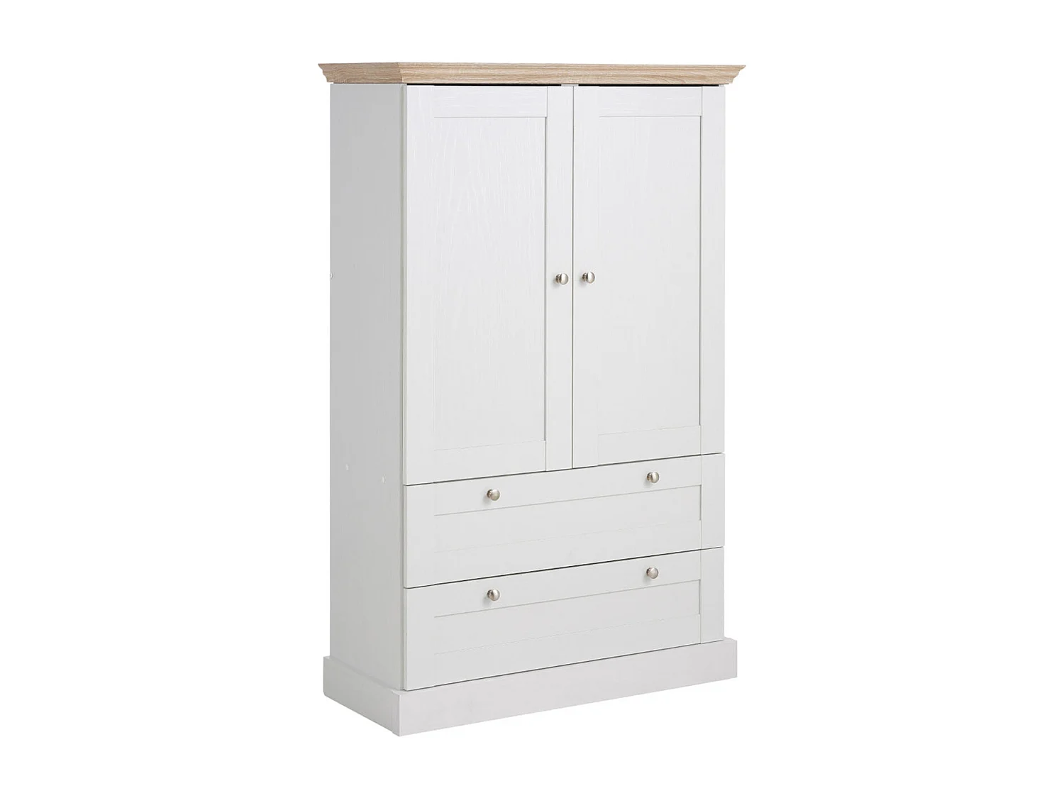 Binz|Armoire 2 portes 2 portes Chêne blanc 3 portes