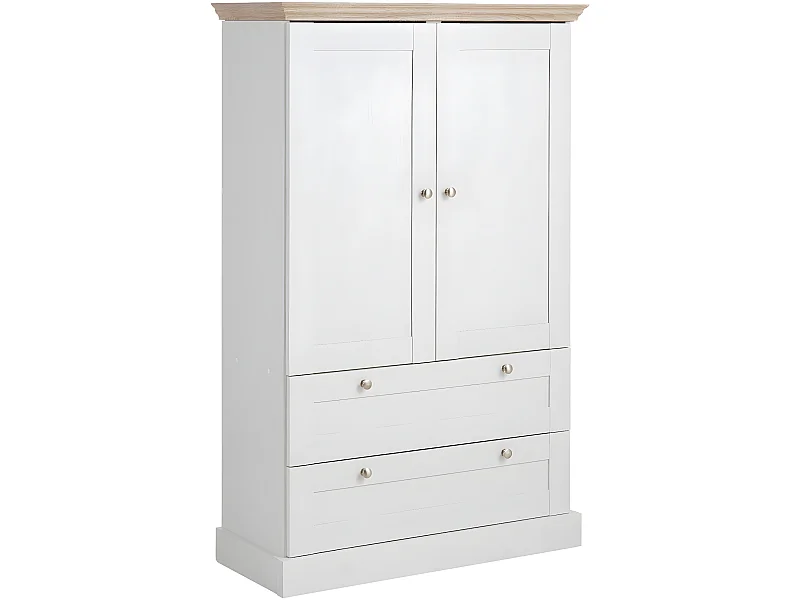 Binz|Armoire 2 portes 2 portes Chêne blanc 3 portes