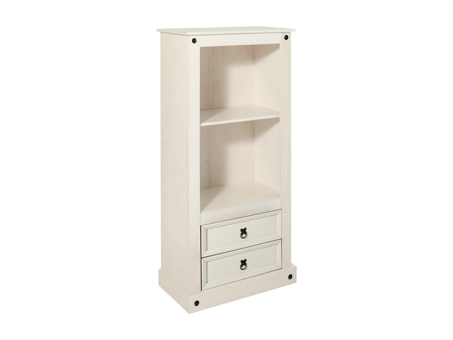 Mexico|Bibliothèque 2 portes blanc laqué