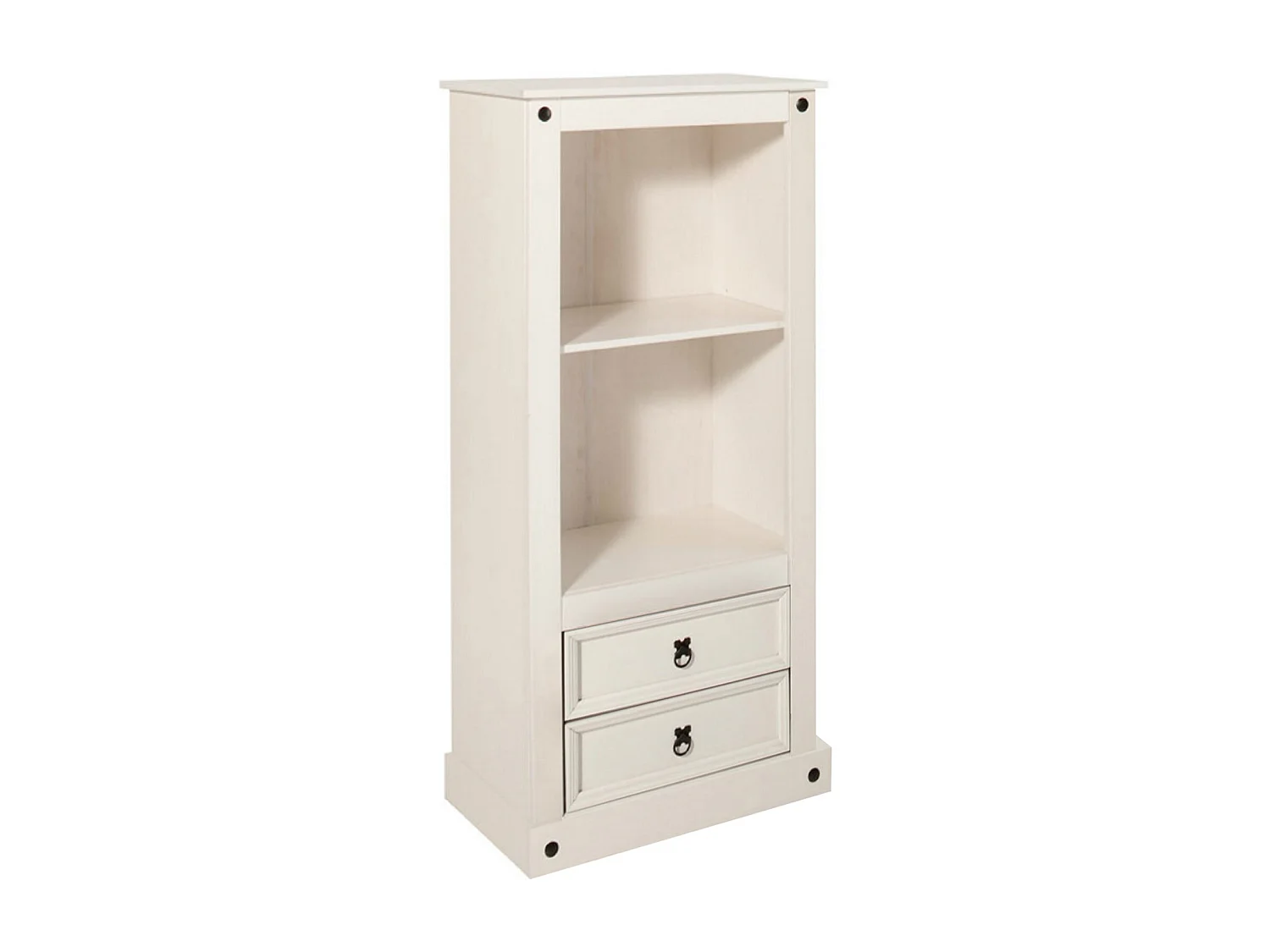 Mexico|Bibliothèque 2 portes blanc laqué