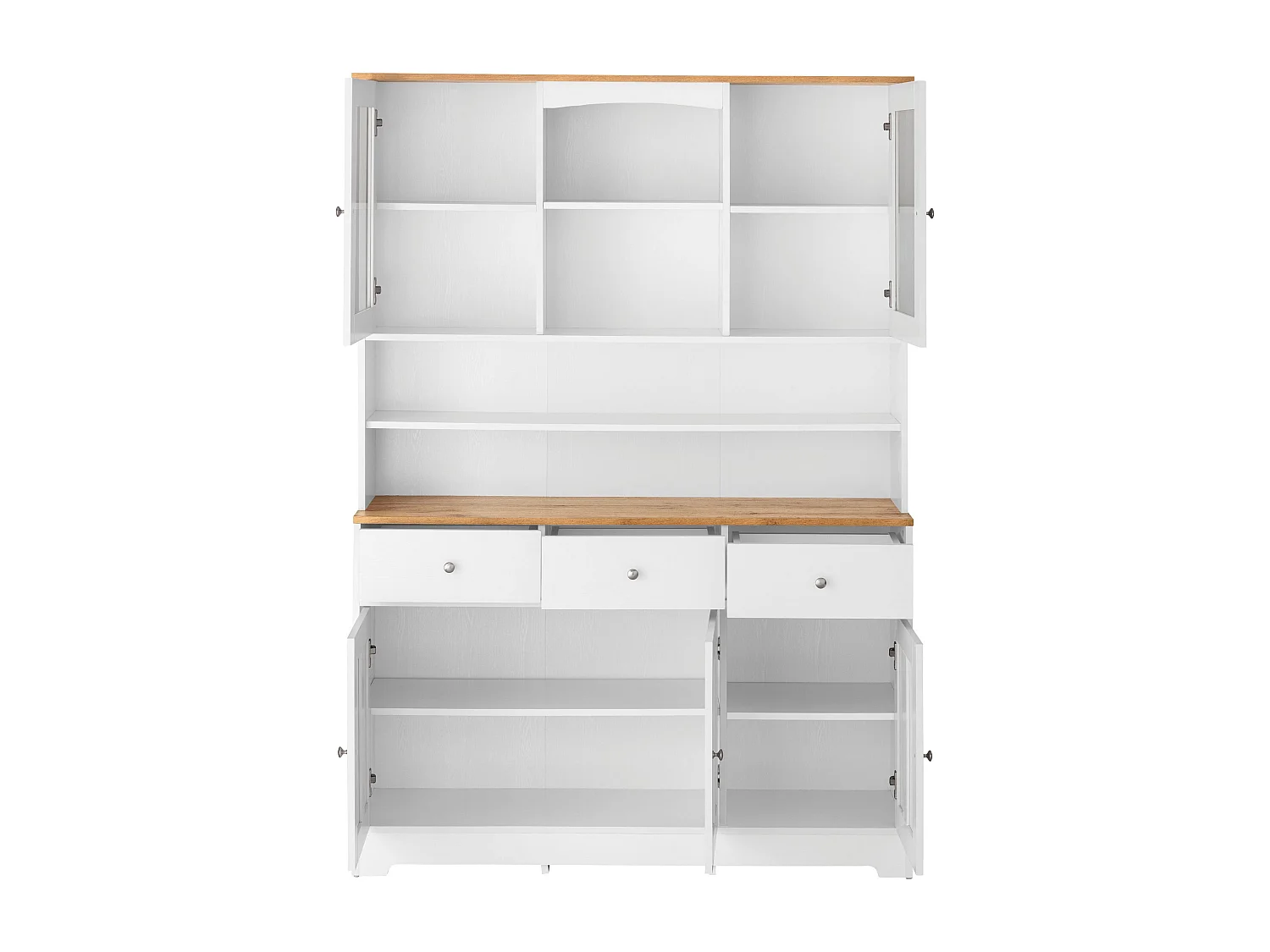 Kate buffetkast 3+3 deuren wit eiken