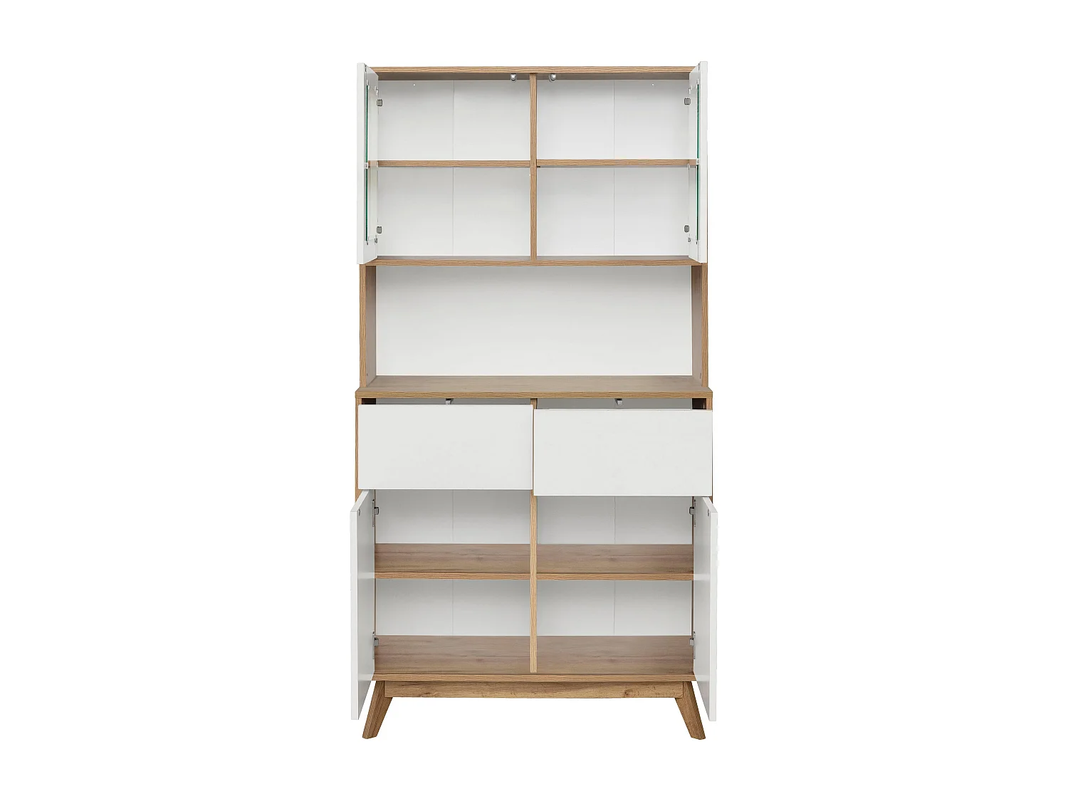 Skandi Buffet 2+2 Puertas Roble Blanco Roble
