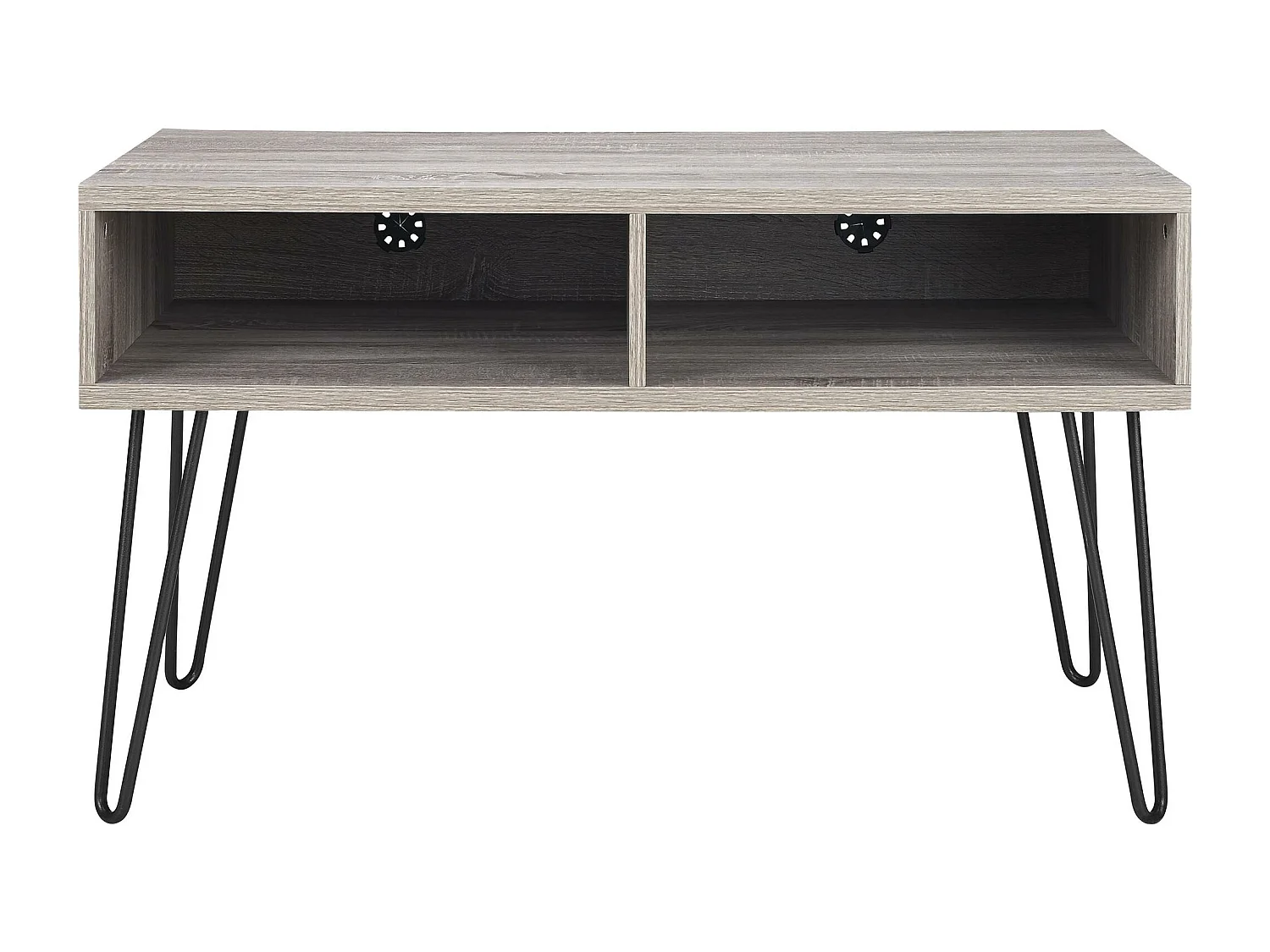 Owen | TV-meubel met 2 compartimenten in effet eiken grijs