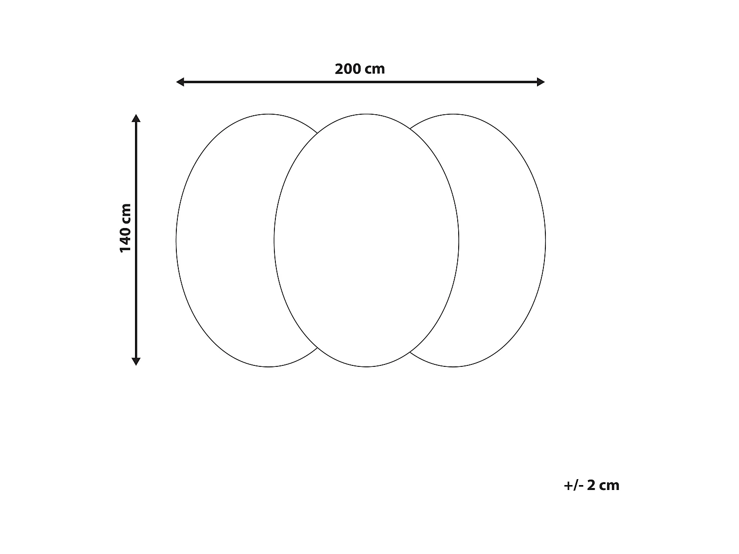 Dywan owalny wełniany 140 x 200 cm biało-grafitowy ZABOL