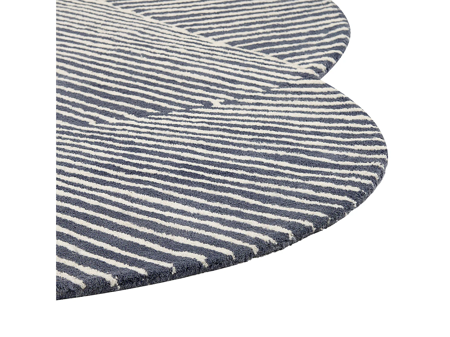 Vloerkleed wol wit/grafietgrijs 140 x 200 cm ZABOL