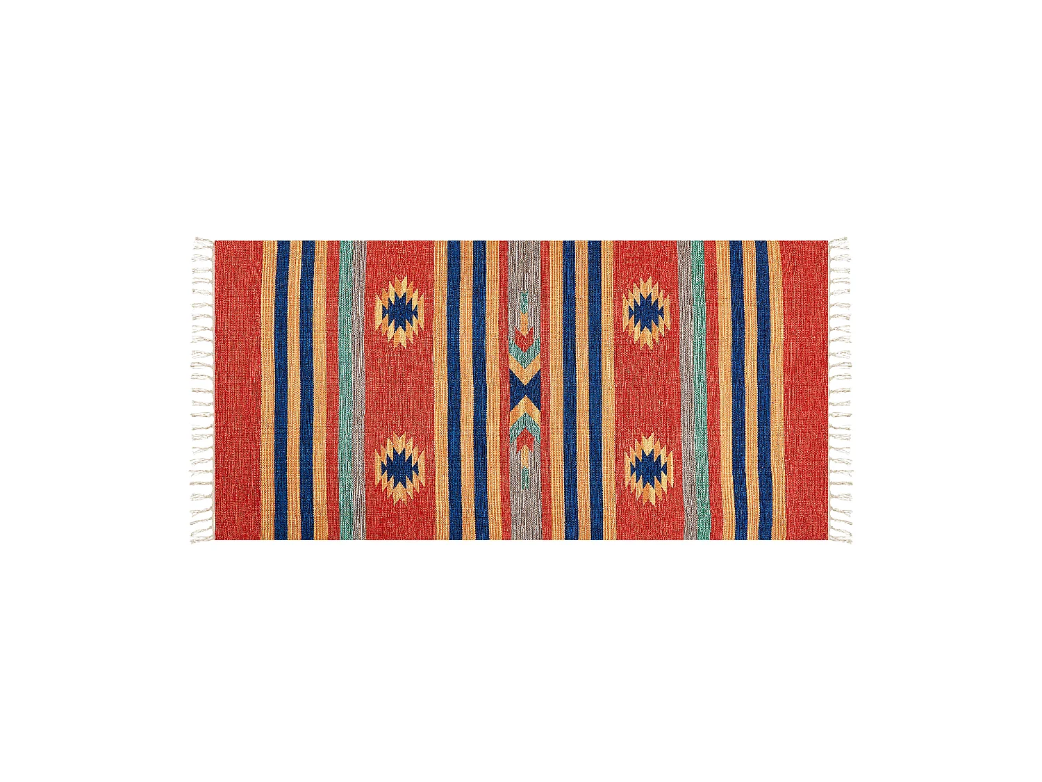 Dywan bawełniany kilim 80 x 150 cm wielokolorowy HATIS