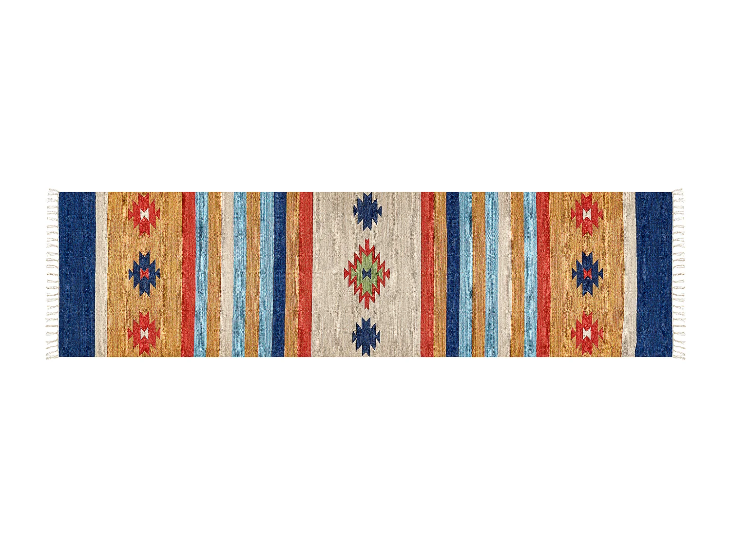 Tapete Kilim em algodão multicolor 80 x 300 cm TARONIK
