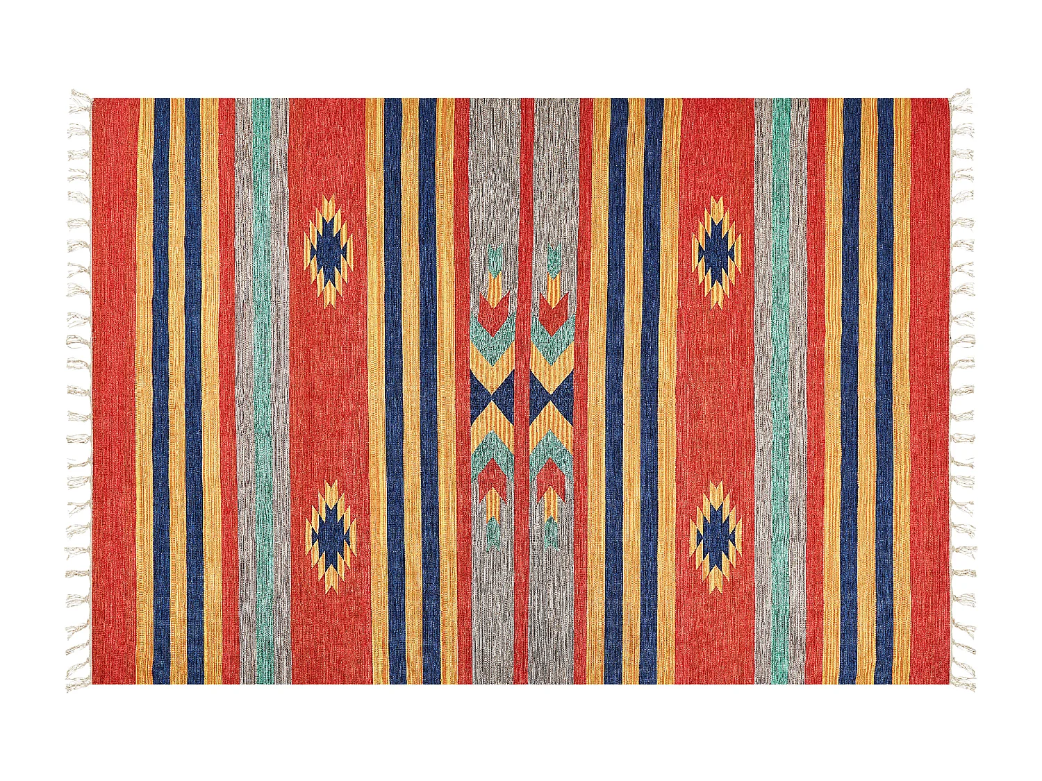 Tapis kilim en coton 200 x 300 cm multicolore HATIS