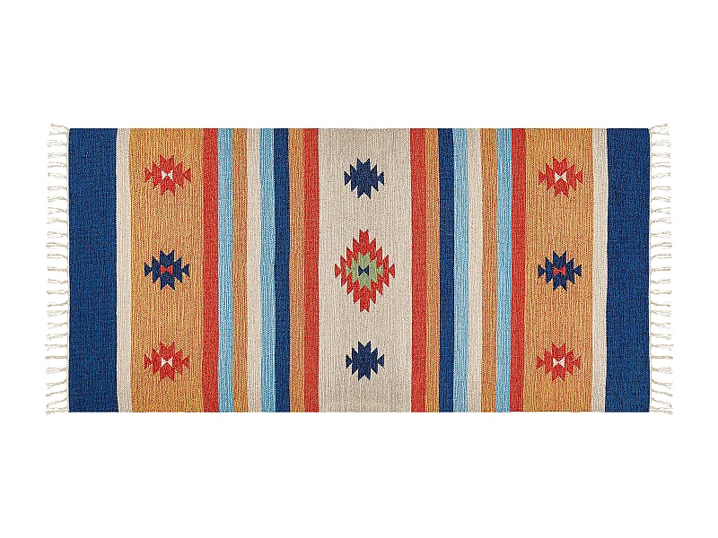 Tapis TARONIK Multicolore 80 x 150 cm Coton Kilim