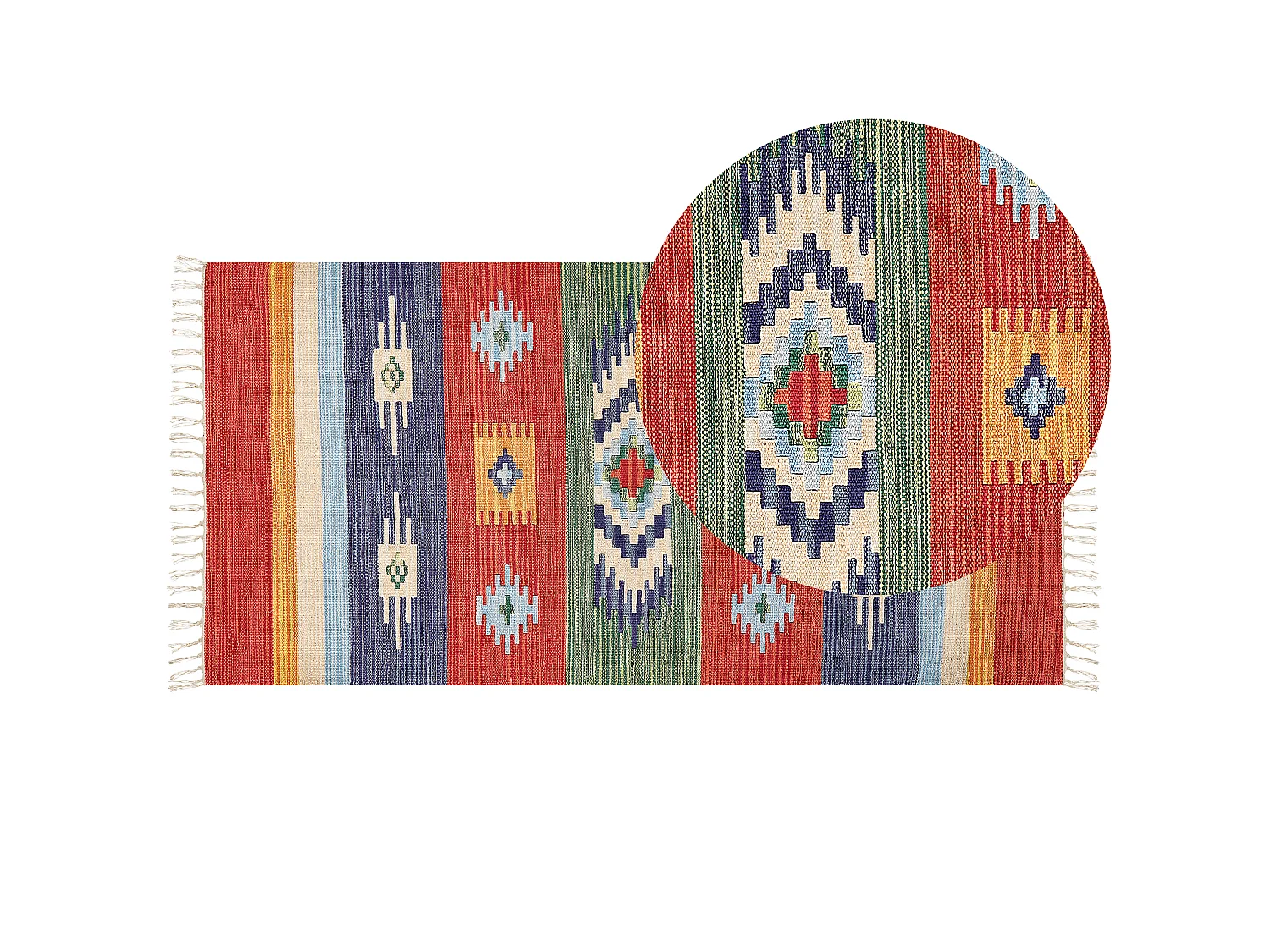 Tapis KAMARIS Multicolore 80 x 150 cm Coton Kilim