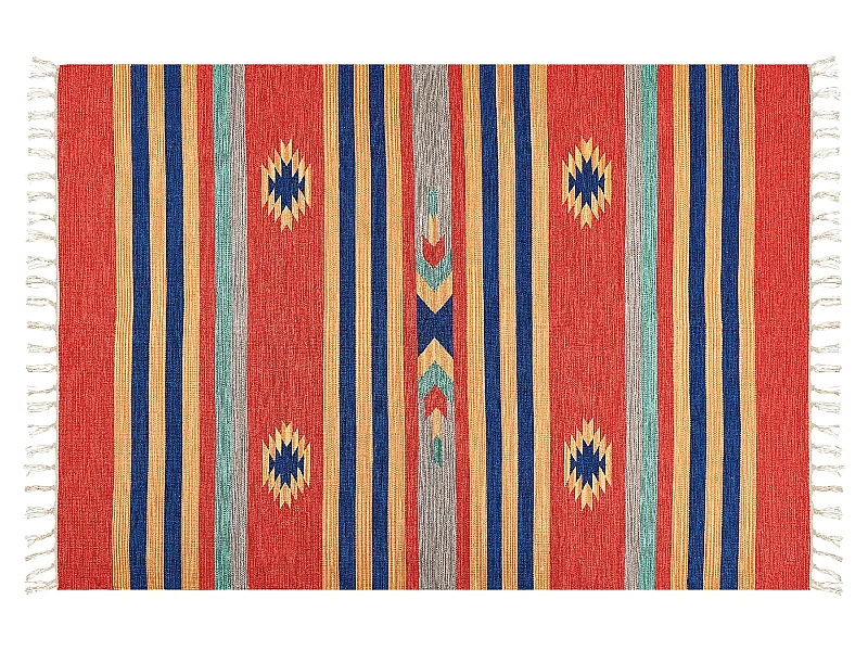 Tapis HATIS Multicolore 140 x 200 cm Coton Kilim
